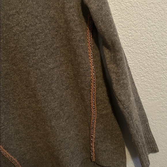 J. Crew Grey Sweater with Bronze Details - Picture 3 of 6